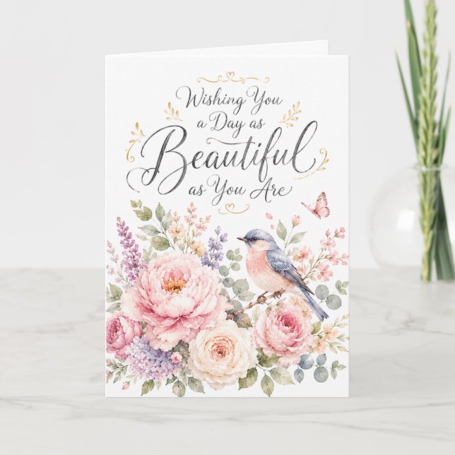 Carte Vous souhaitant une journée aussi belle que vous ê (Devant)