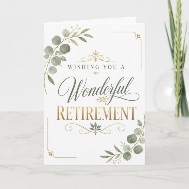 Carte Vous souhaitant une merveilleuse retraite (Devant)