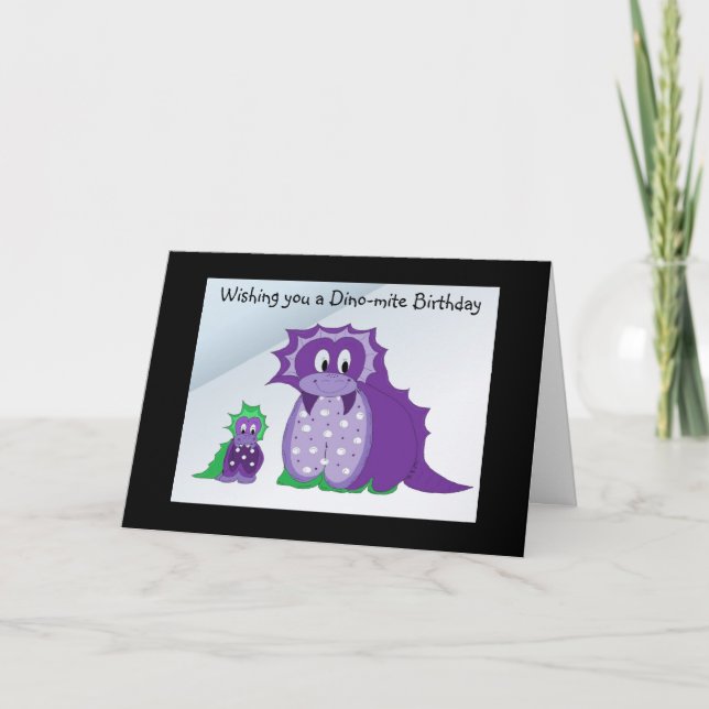 Carte Vous souhaite un Dino-mite ... (Devant)