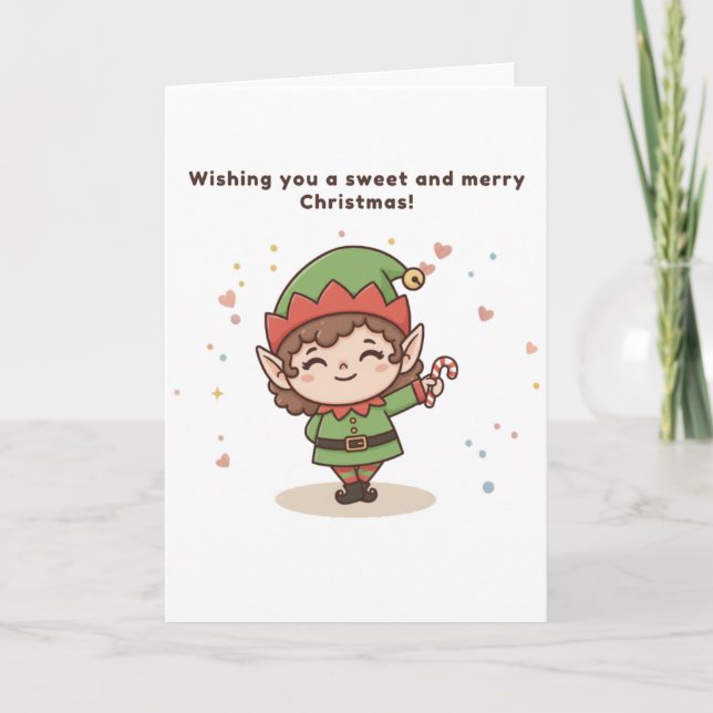 Carte Vous souhaite un Noël doux et joyeux (Devant)