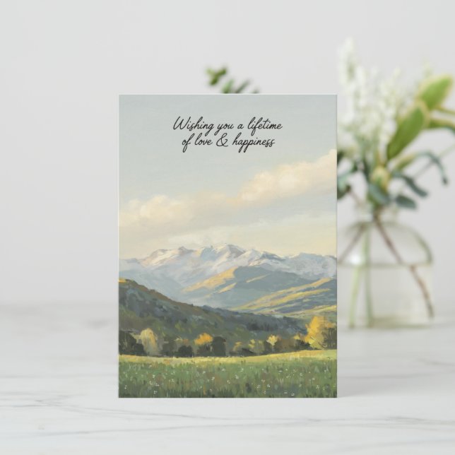 Carte Vous souhaiter une vie d'amour et de bonheur (Debout devant)