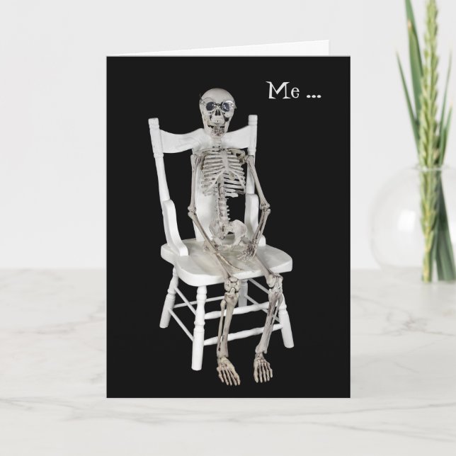 Carte vous-squelette de coup manqué sur la chaise (Devant)