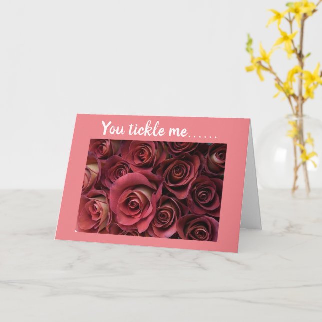 CARTE VOUS **TICKLE ME ROSE** JOLI ANNIVERSAIRE (Fleur jaune)