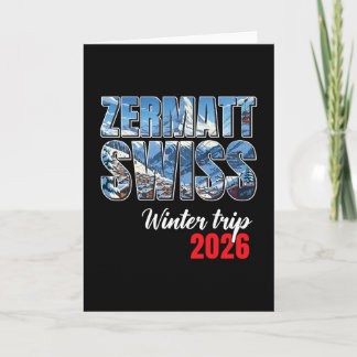 Carte Voyage à Zermatt en Suisse Hiver 2026 Alpes Ski Su
