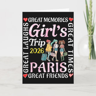 Carte Voyage amical à Paris 2026 pour filles, super séjo