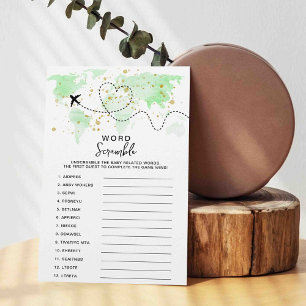 Carte Voyage Aventure Carte Baby shower Word Carte