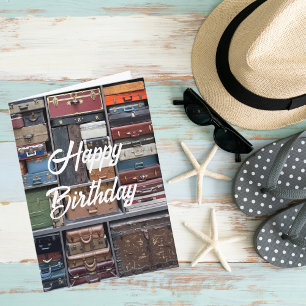 Carte Voyage Aventures, Valises Vintages, Anniversaire