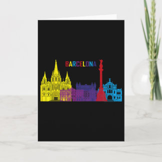 Carte Voyage Barcelone Espagne Europe Espagnol Vacances