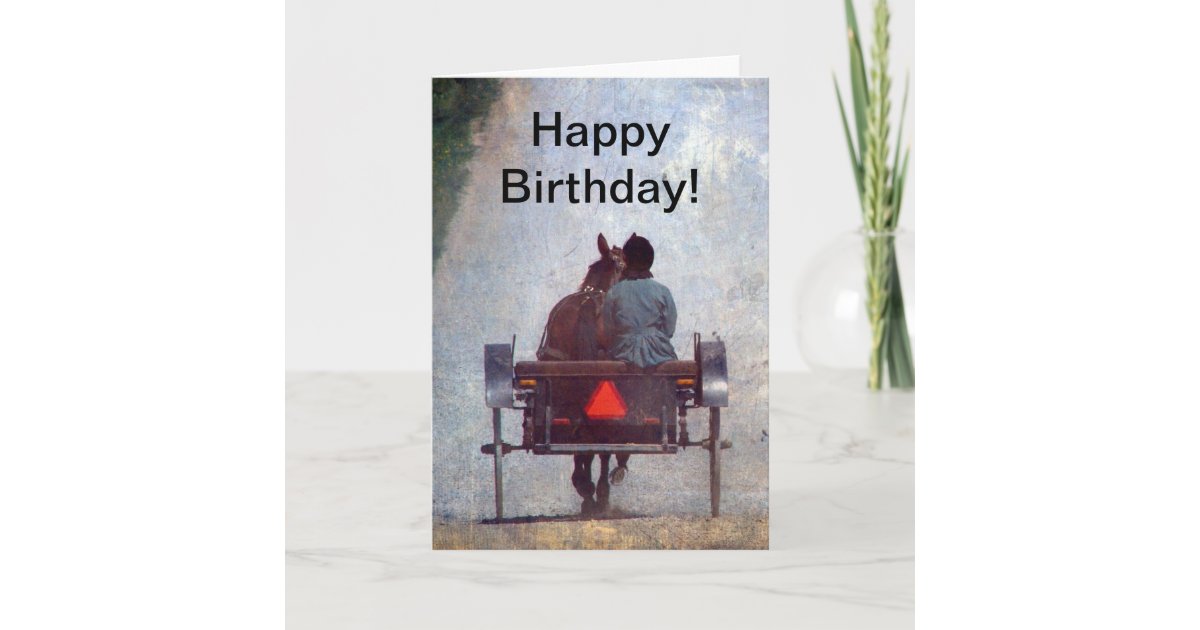 Carte Voyage D Amish Anniversaire Zazzle Fr