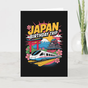 Carte Voyage d'anniversaire au Japon Tokyo Osaka Nagoya