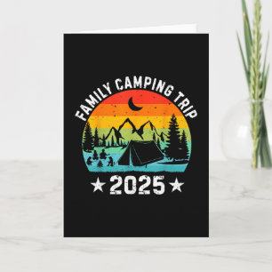 Carte Voyage de camping en famille 2025 Équipe assortie