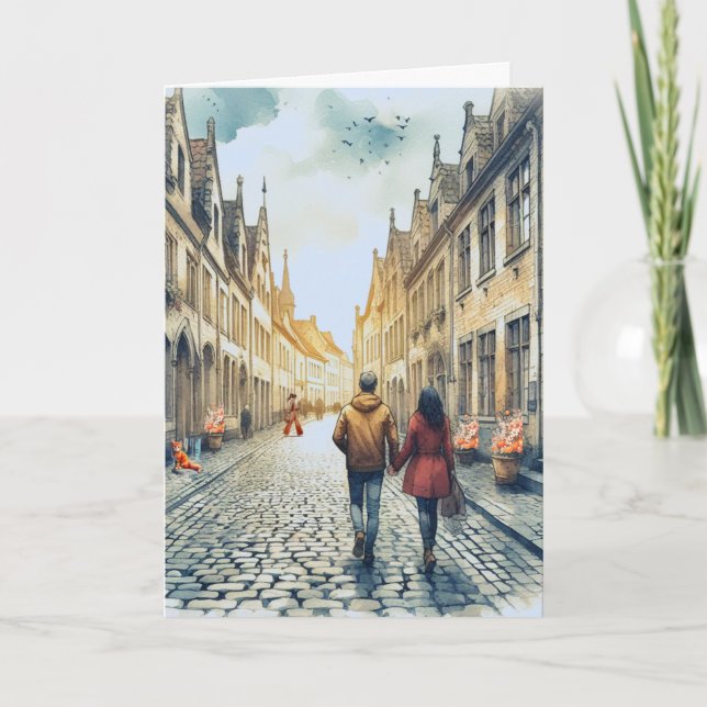 Carte Voyage de couple en Europe  (Devant)