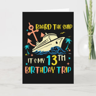 Carte Voyage de croisière pour 13 ans d'anniversaire Vac