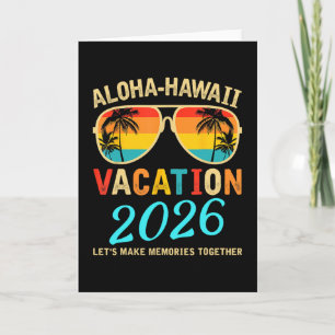 Carte Voyage de famille Aloha Hawaii 2026 Création de so