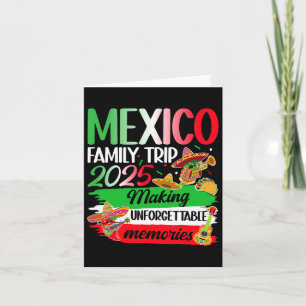 Carte Voyage de famille au Mexique 2025 Création de souv