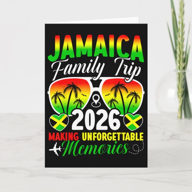 Carte Voyage de famille en Jamaïque 2026 Créer des souve (Devant)