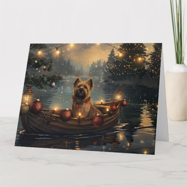 Carte Voyage de fête de Noël Cane Corso (Devant)