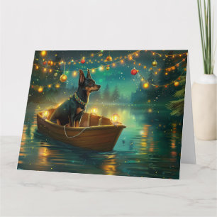 Carte Voyage de fête de Noël de Kelpie australien