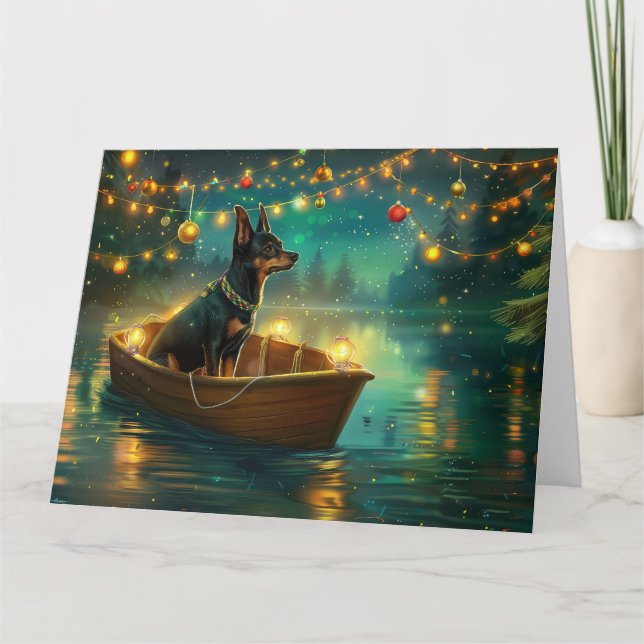 Carte Voyage de fête de Noël de Kelpie australien (Devant)