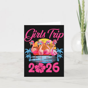 Carte Voyage de filles 2026 Flamingo Vacances d'été Fill