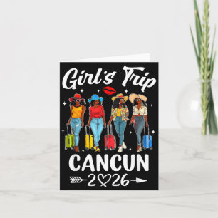 Carte Voyage de filles à Cancun 2026 Équipe d'anniversai