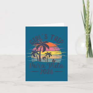 Carte Voyage de filles à la plage Pura Vida