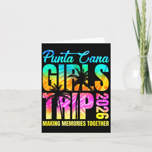 Carte Voyage de filles à Punta Cana 2026 Week-end de vac (Devant)