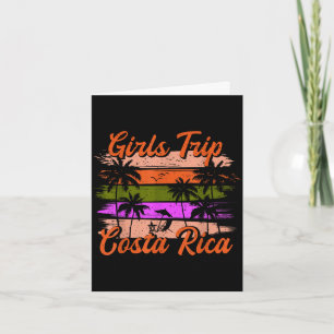Carte Voyage de filles au Costa Rica, vacances d'été ass