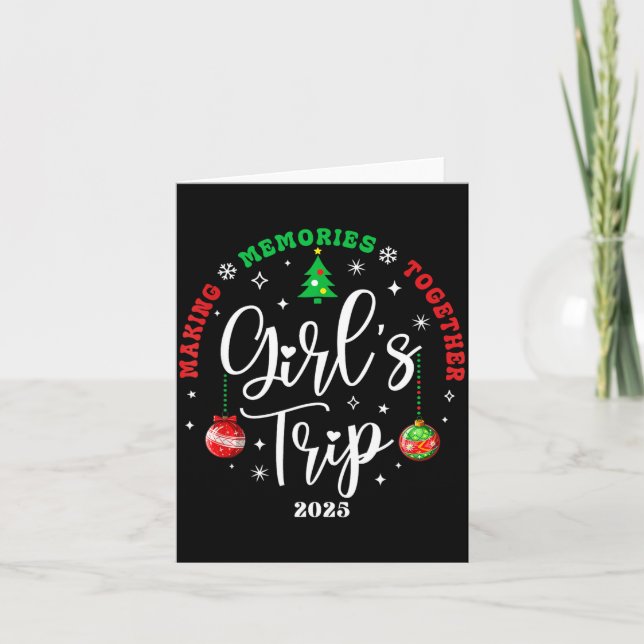 Carte Voyage de filles de Noël 2025 Week-end vacances as (Devant)