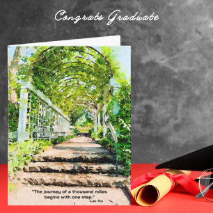Carte Voyage de la vie commence par une étape Graduation