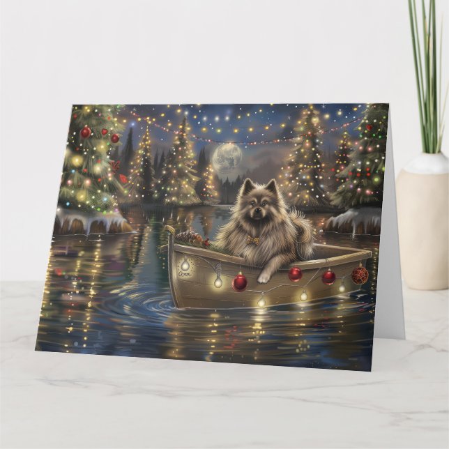 Carte Voyage de Noël du Keeshond (Devant)