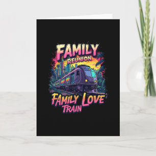 Carte Voyage de réunion de famille Love Train Team Gathe
