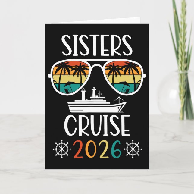 Carte Voyage de soeurs 2026 Croisière de week-end pour f (Devant)