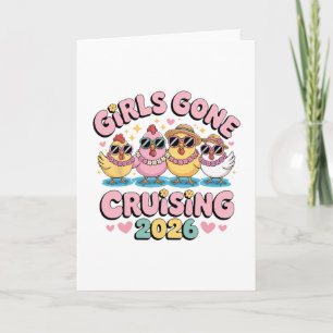 Carte Voyage de vacances en croisière Chicken Girls Gone