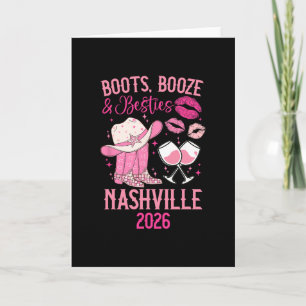Carte Voyage drôle des meilleures amies à Nashville 2026