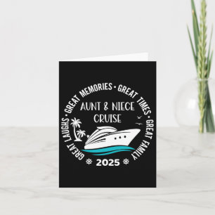 Carte Voyage en croisière Tante Nièce 2025 Vacances d'ét