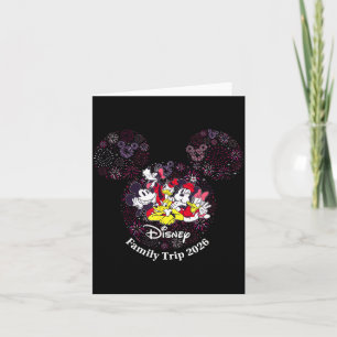 Carte Voyage en famille avec feux d'artifice Vacances de