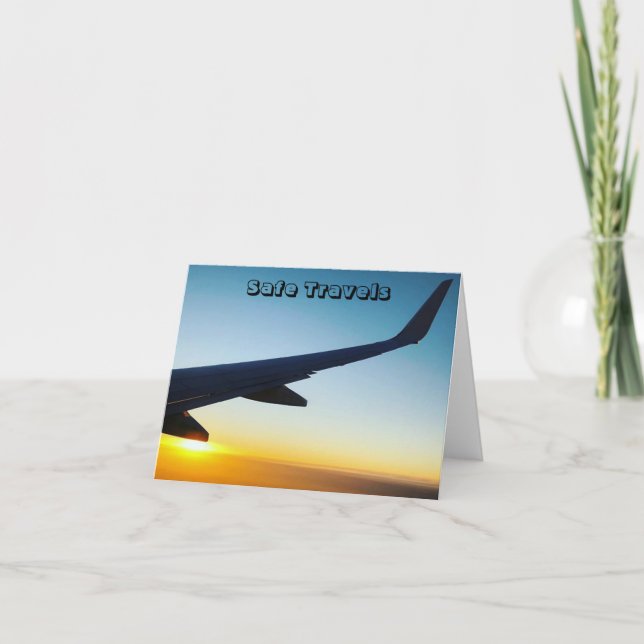 Carte voyage en toute sécurité coucher de soleil (Devant)