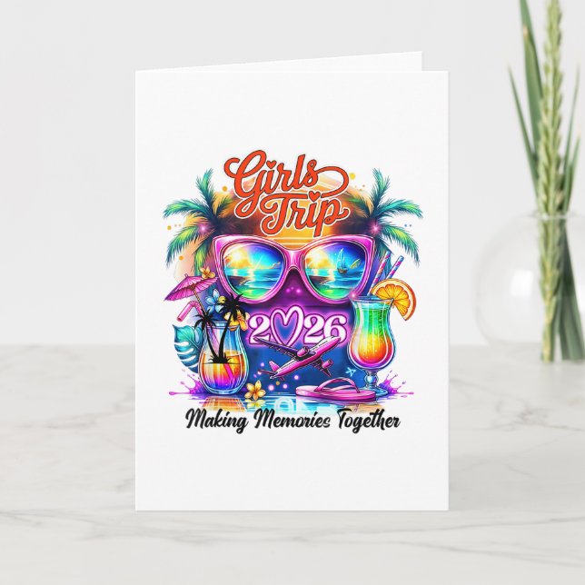 Carte Voyage entre filles 2026 Créer des souvenirs ensem (Devant)
