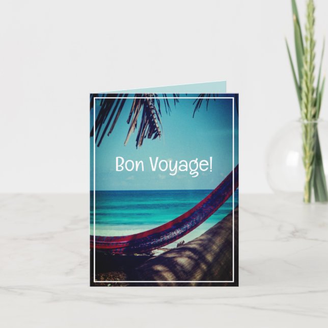 Carte Voyage Exotique cool Bon Voyage (Devant)