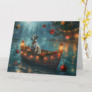 Carte Voyage festif de Noël dalmate