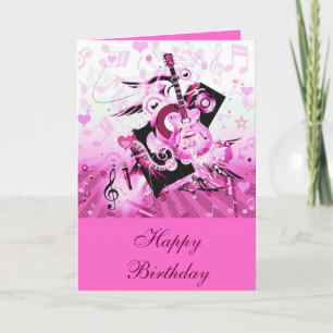 Carte Voyage Musique, Rose_