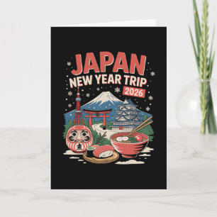 Carte Voyage Nouvel An Japon 2026 Hiver Fuji Tokyo Osaka