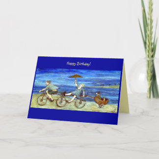 Carte Voyage par Tandem Bicycle Anniversaire