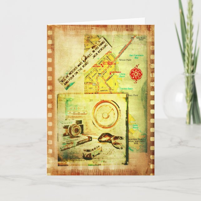 Carte Voyage sur la côte ouest avec Jack Kerouc (Devant)