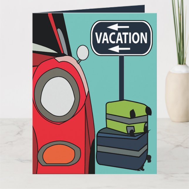 Carte Voyage sur la route Vacances salutations (Devant)