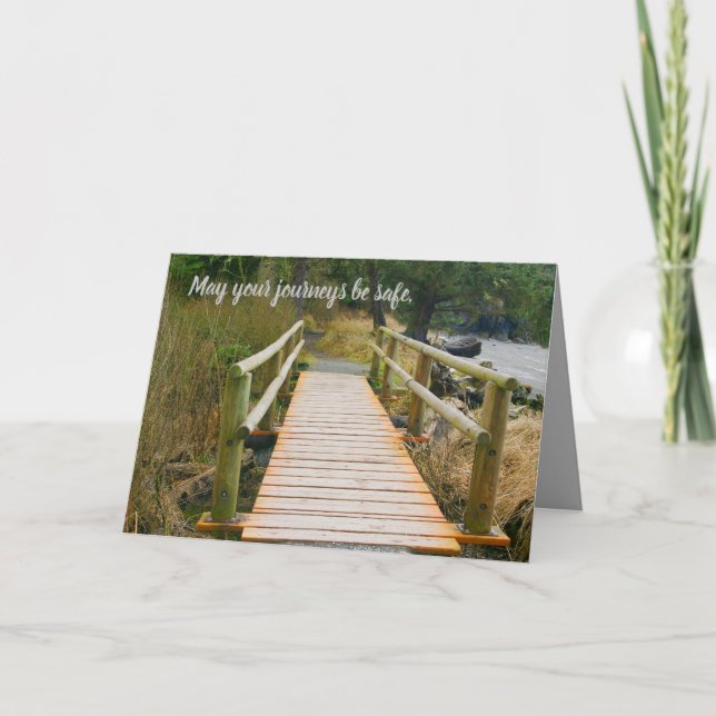 Carte voyage sûr, scène côtière, pont, nouveaux changeme (Devant)