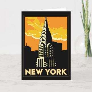 Carte voyage vintage de New York Etats-Unis Etats-Unis