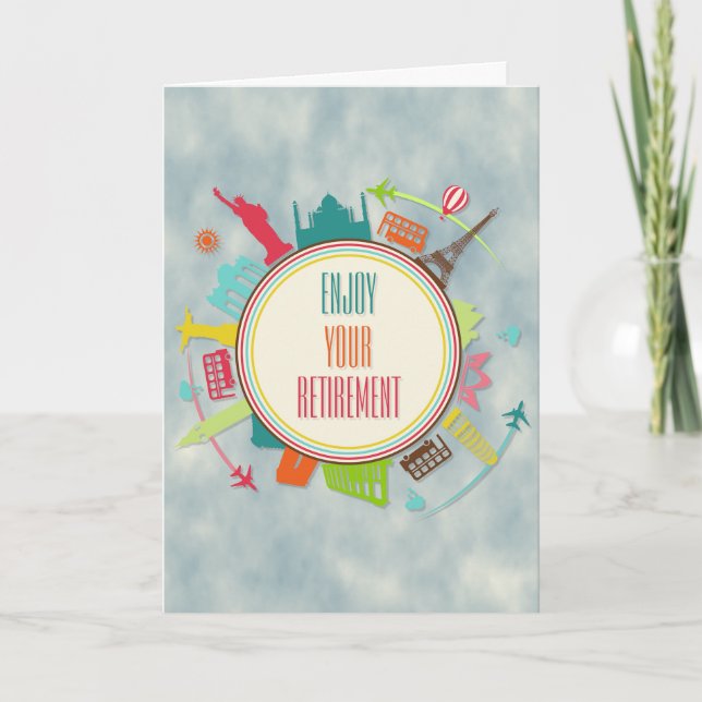 Carte Voyages dans le monde à la retraite (Devant)