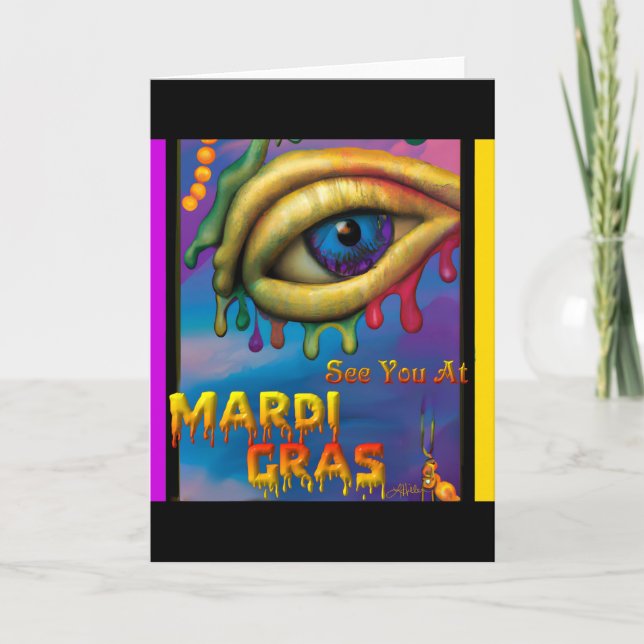 Carte Voyez-vous à Mardi Gras Eye (Devant)